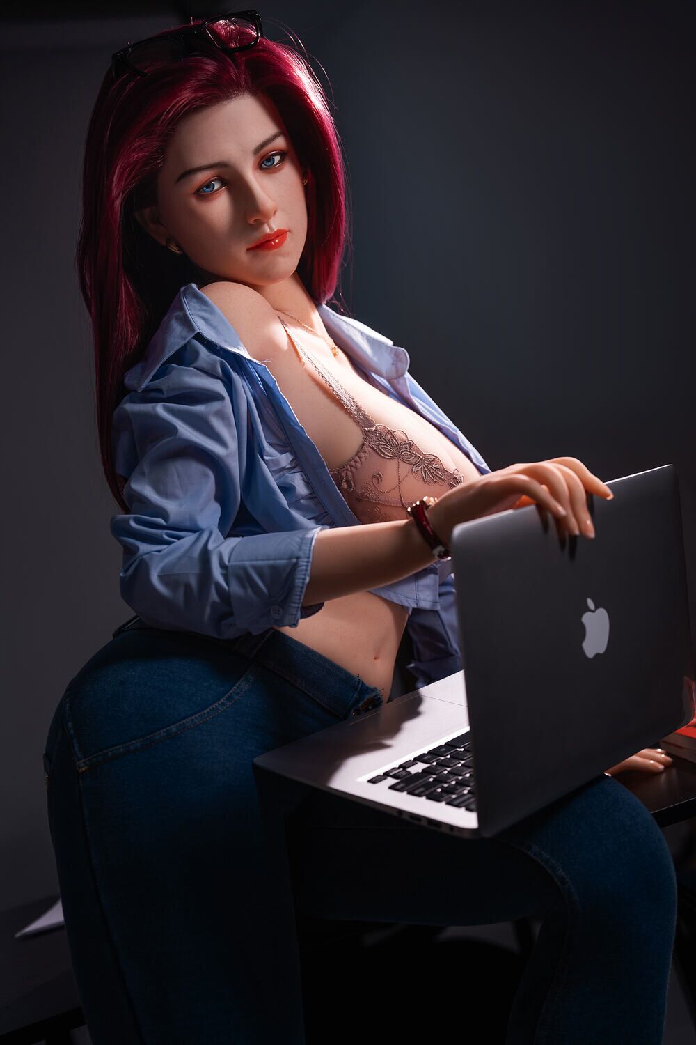 Brille tragen Sex doll Lebenesecht